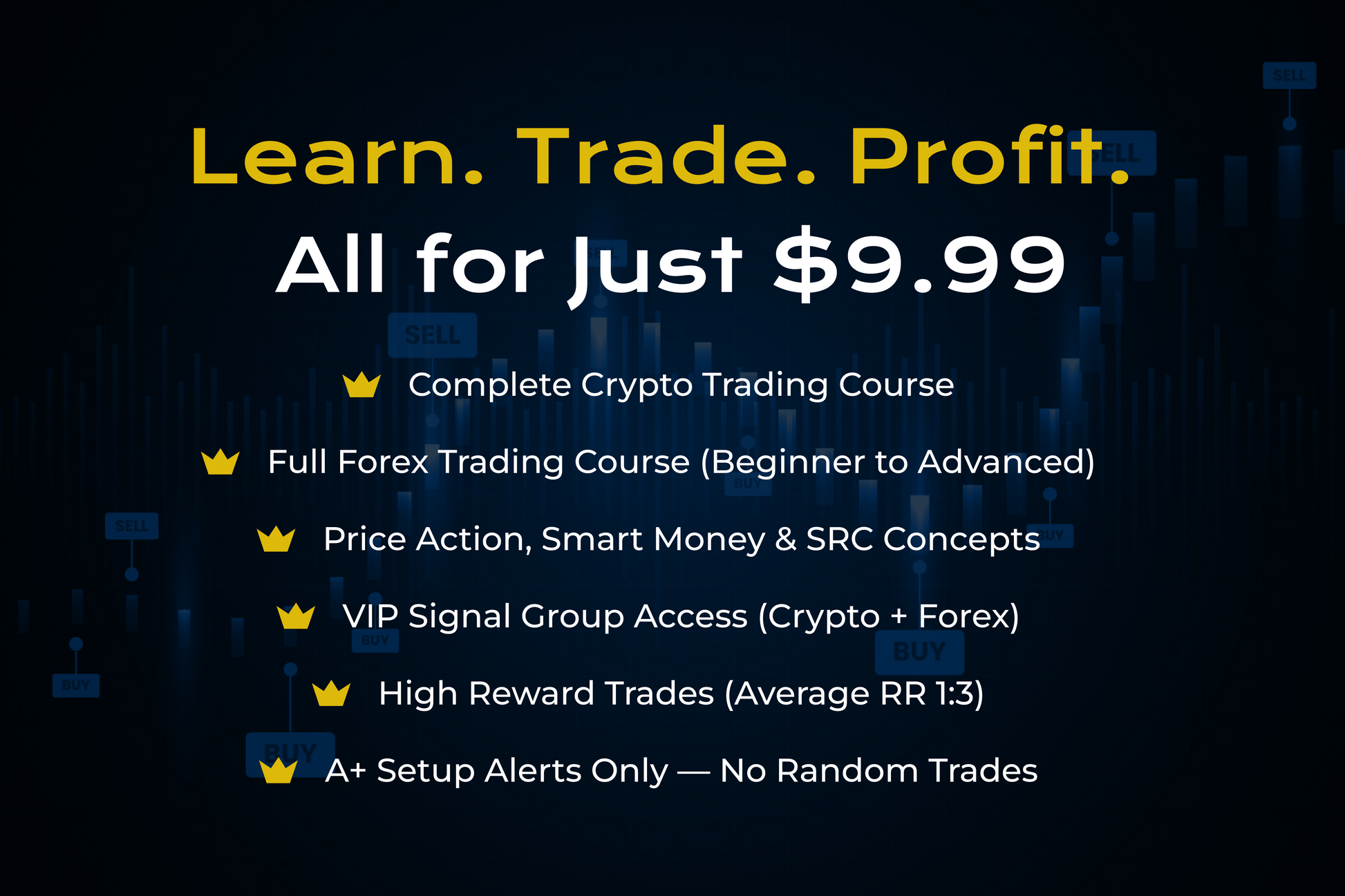 Forex & Crypto Trading Course + VIP Signal Group (Lifetime Access)